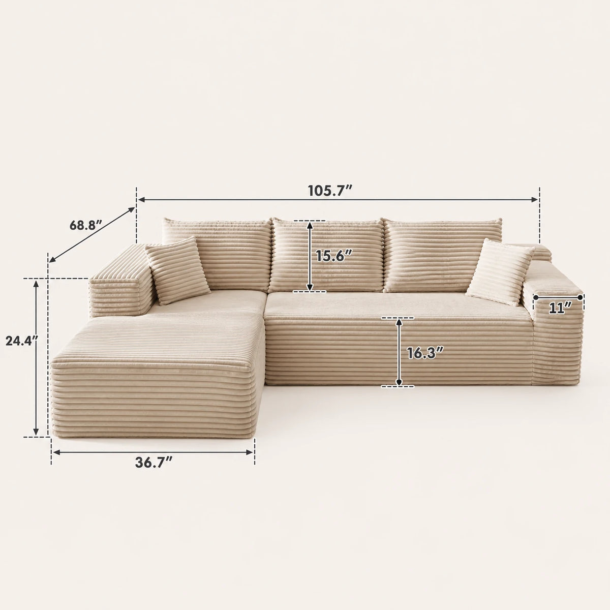 Cloud Sofa — Boneless Sectional Sofa
