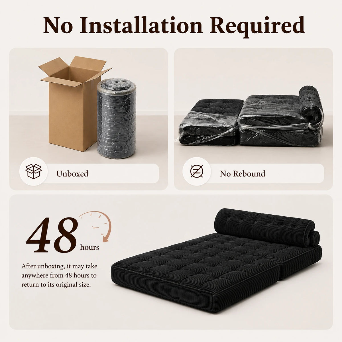 Fold Lounge — Convertible Boneless Sofa Bed