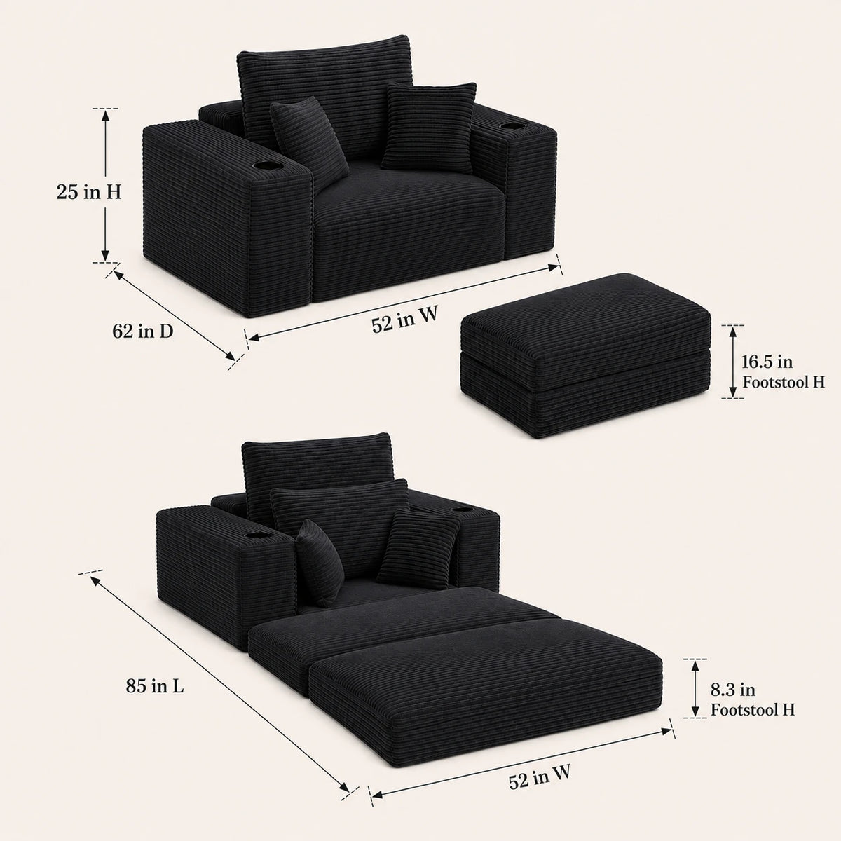 Lounge Chair — Boneless Chaise Lounge